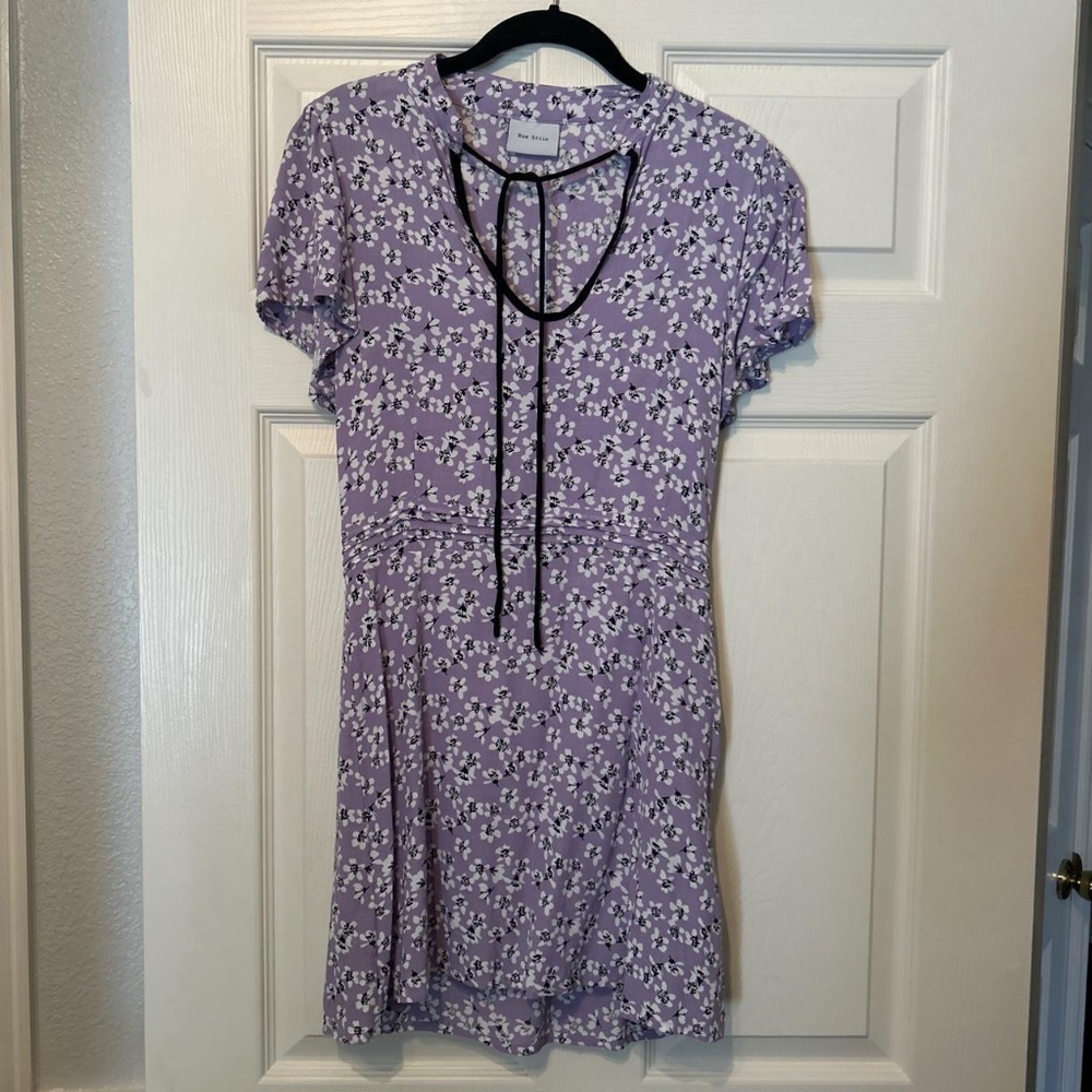 Purple Floral Mini Dress